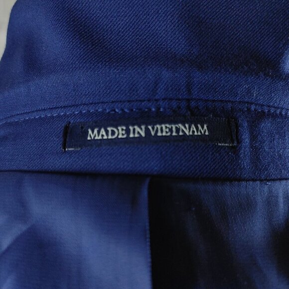 Jos A Bank 1905 The New Tradition Custom Made 41L Wool 2 Button Blue Suit Blazer - Picture 12 of 13